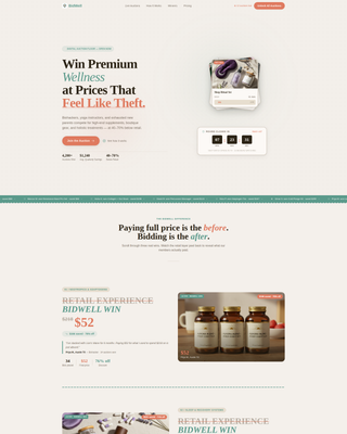 Bidwell - Thriving Wellness Landing Page Template
