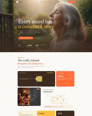 Clarity - Bold Hearingaid Landing Page Template