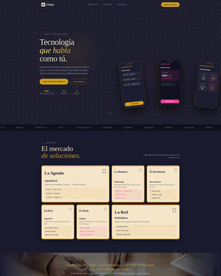 Cdigo - Bilingual Tech Landing Page Template