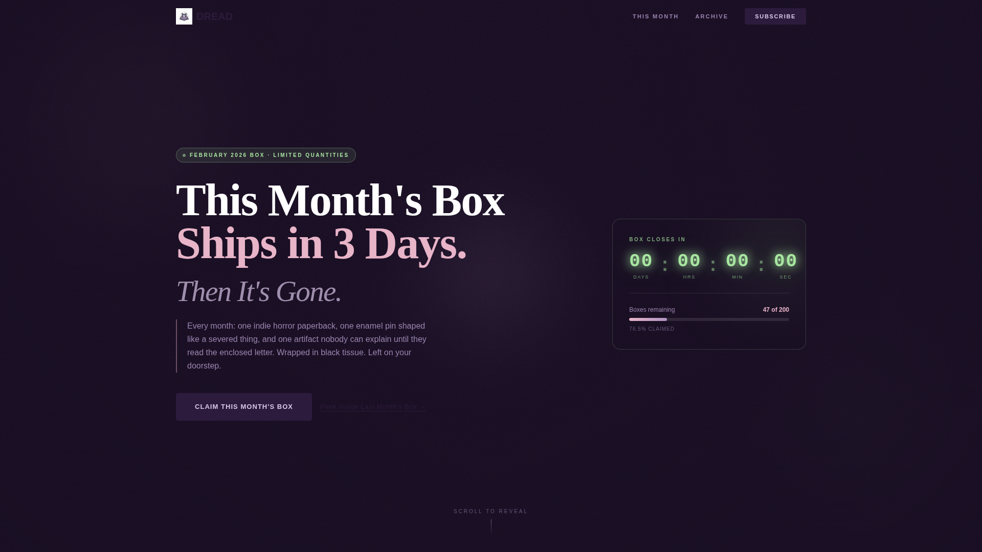 Subscription Box Services Pre-Launch & Coming Soon Website Template