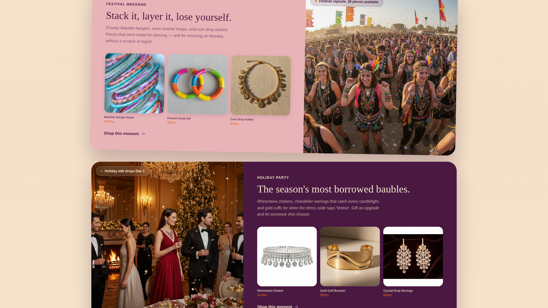 Adorn - Luxe Jewelryrental Landing Page Template