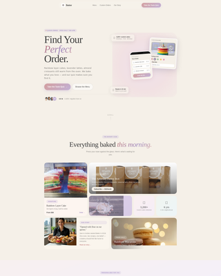 Batter - Artisan Bakery Landing Page Template