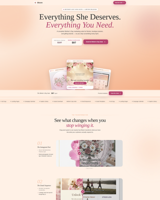 Bloom - Seasonal eCommerce Landing Page Template