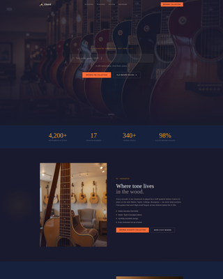 Chord - Curated Musicstore Landing Page Template