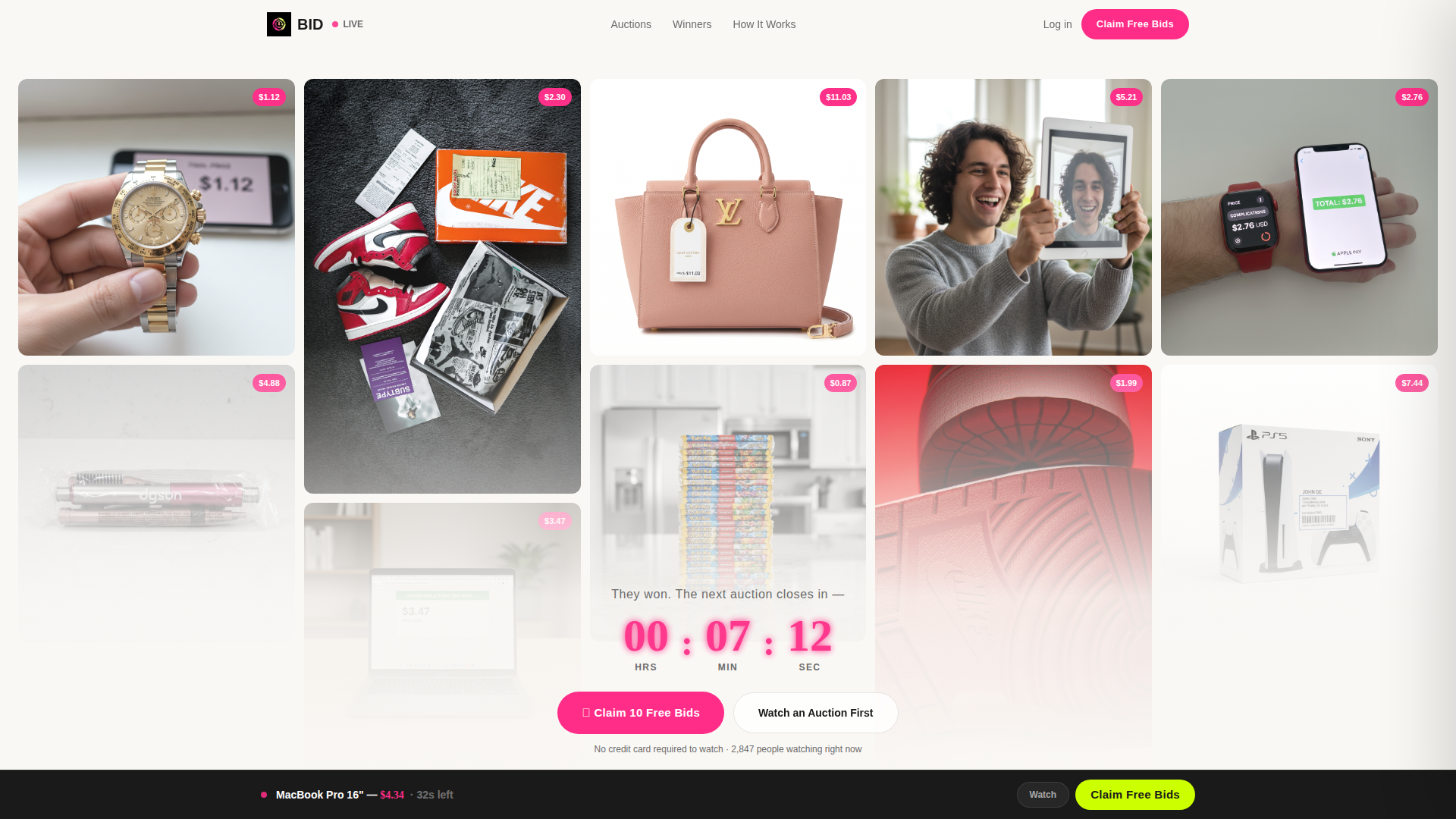 Local Auction Platforms & Types Pre-Launch & Coming Soon Website Template