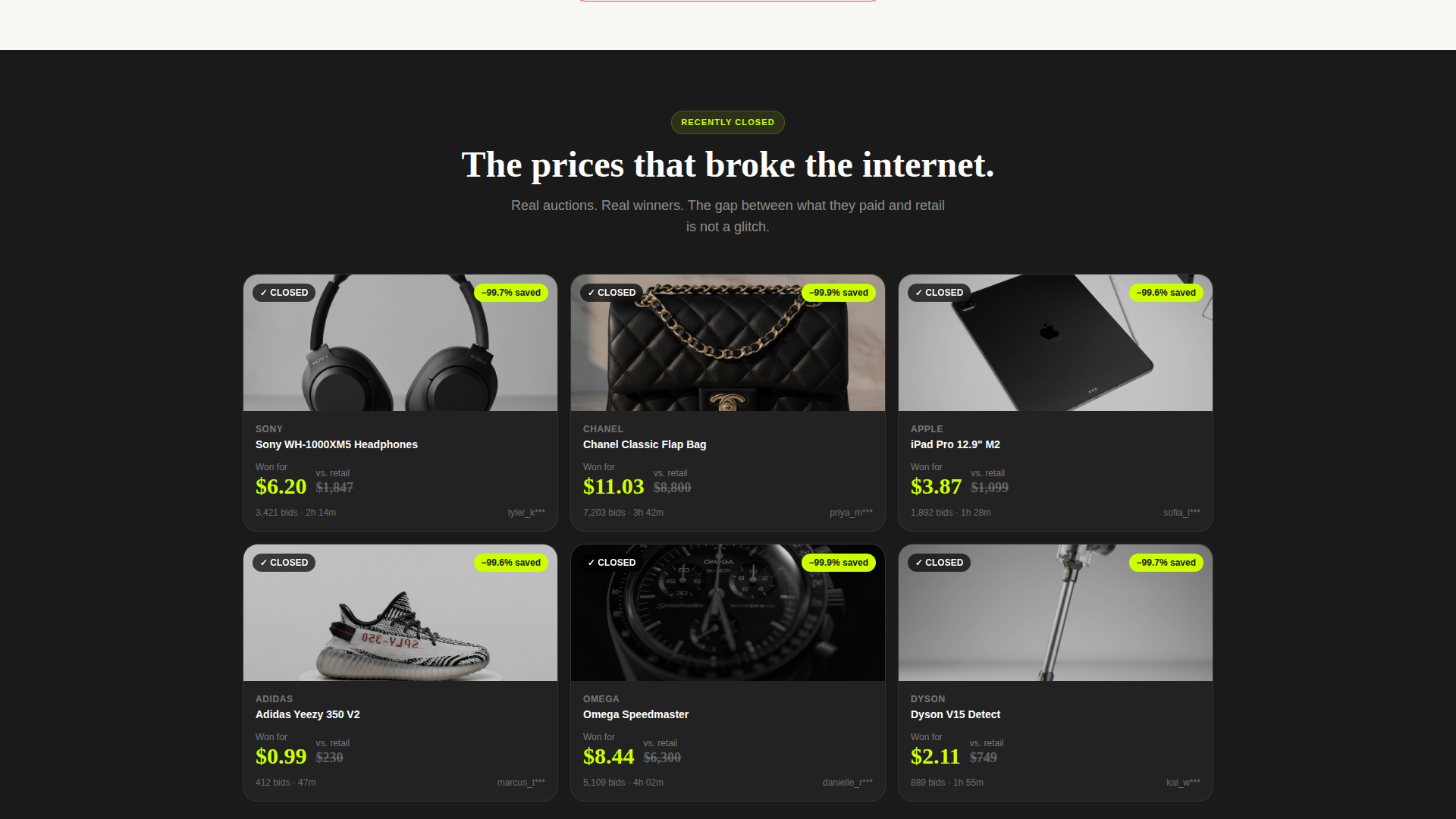 Local Auction Platforms & Types Pre-Launch & Coming Soon Website Template