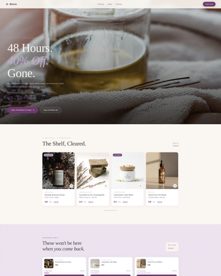 Bloom - Luxe Botanical Landing Page Template