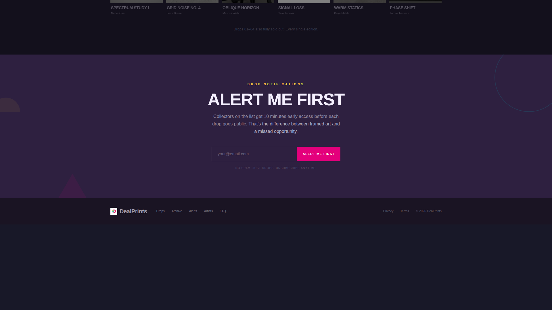 Dealprints - Electrifying Artedition Landing Page Template