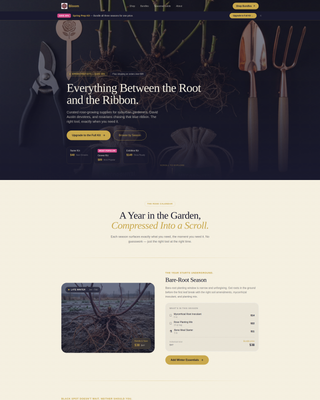 Bloom - Seasonal Rosegrowing Landing Page Template