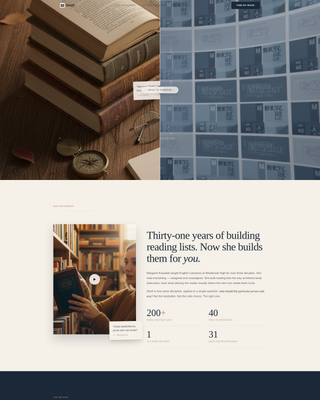 Archive — Literary Independent Bookshop Landing Page Template