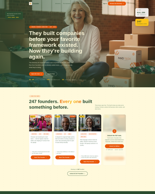 Founder - Brilliant Senior-Founded Landing Page Template