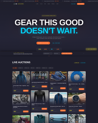 Bid - Electric Outdoor Auction Landing Page Template