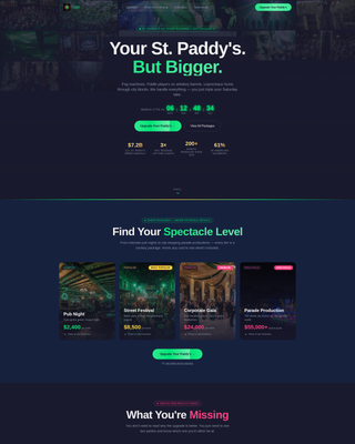 Cil - Electric Event Planning Landing Page Template