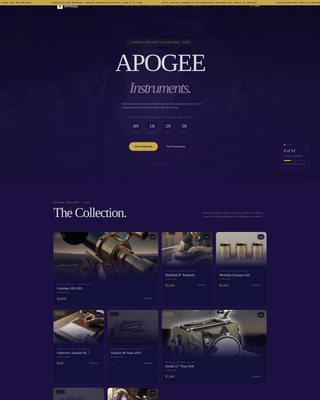 Apogee - Artisan Telescope Landing Page Template