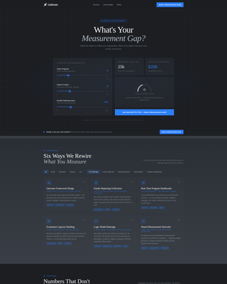Calibrate - Precision Nonprofit Landing Page Template