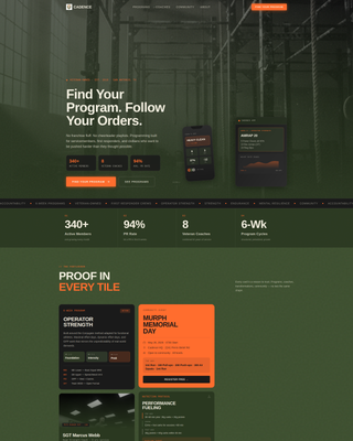 Cadence - Battlehardened Fitness Landing Page Template