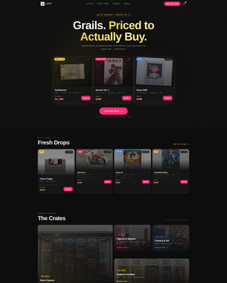 Loot - Electrifying Collectibles Landing Page Template