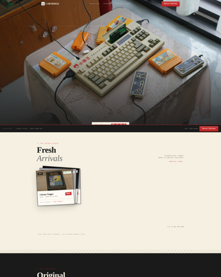Cartridge - Nostalgic Collectibles Landing Page Template
