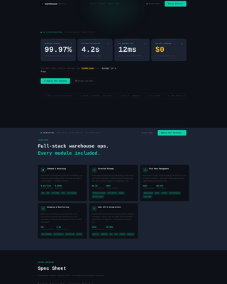Inventory — Smart Warehouse Management Landing Page Template