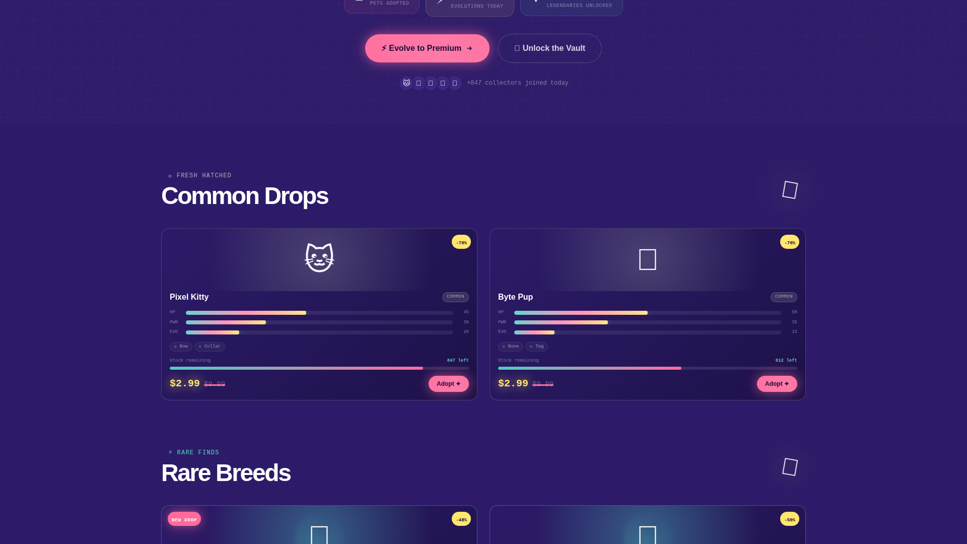 Adopt - Nostalgic Pet Landing Page Template