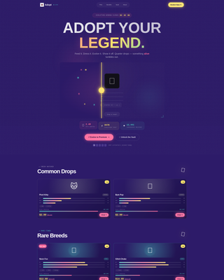 Adopt - Nostalgic Pet Landing Page Template