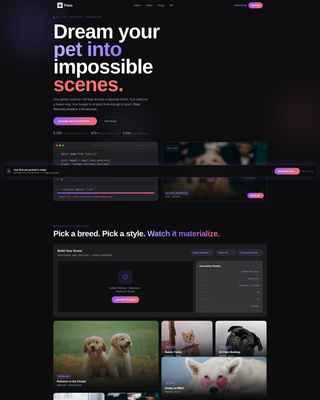 Paws - Dreamy Petportrait Landing Page Template