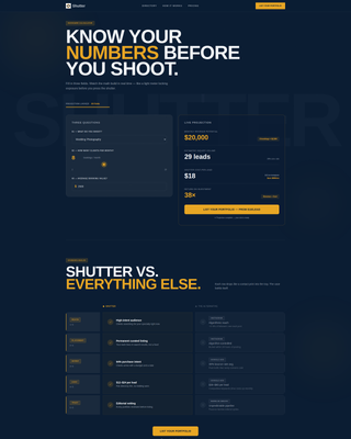 Lens — Inspiring Commercial Photography Landing Page Template