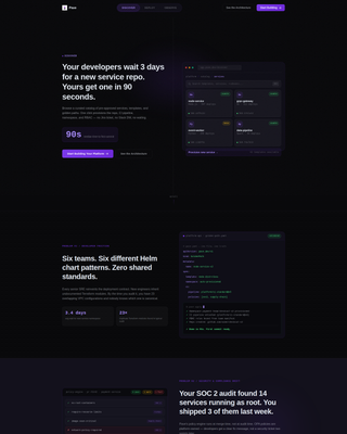 Pave - Powerful Platform Engineering Landing Page Template