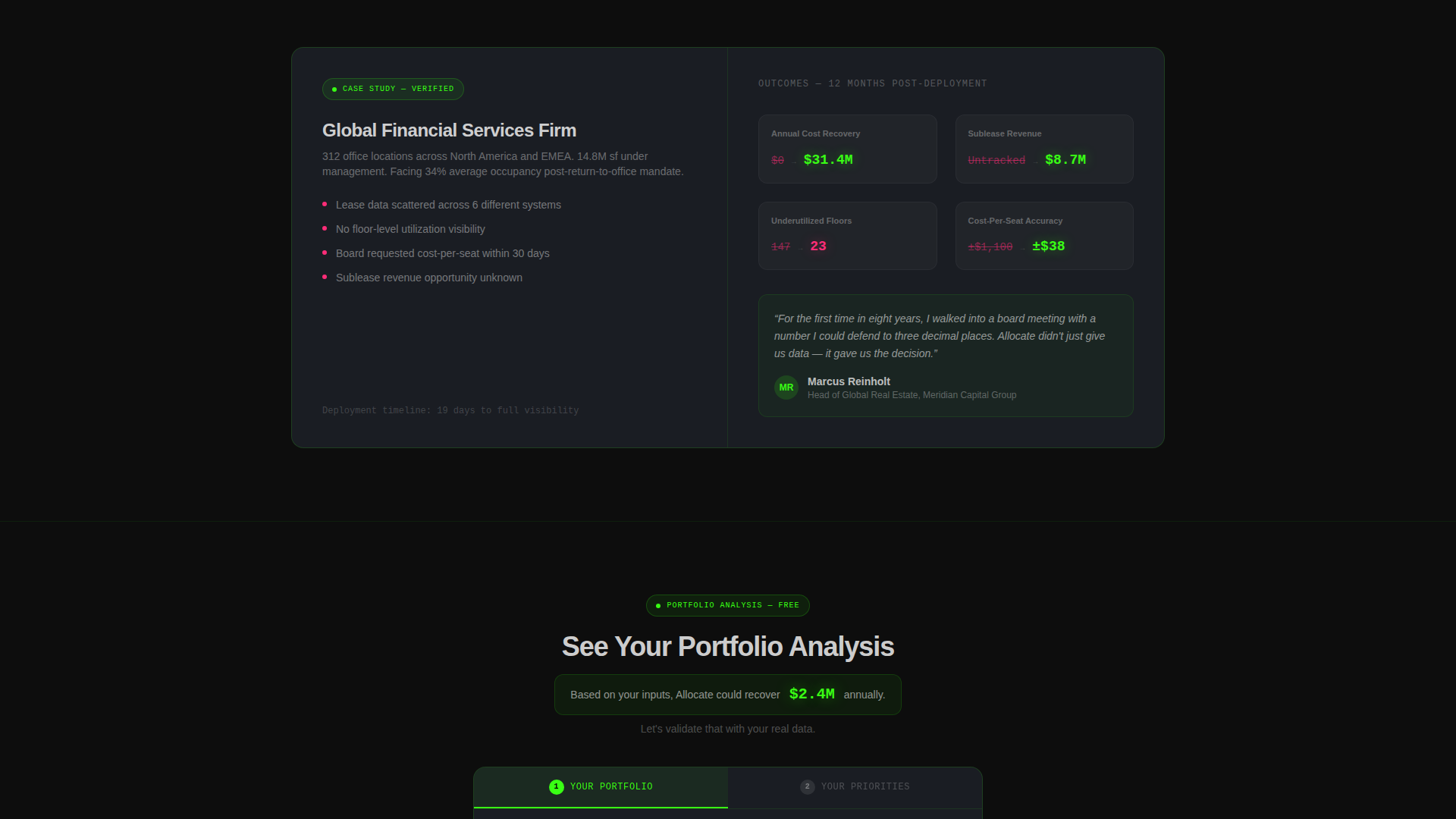 PropTech Startup Cost Calculator Website Template
