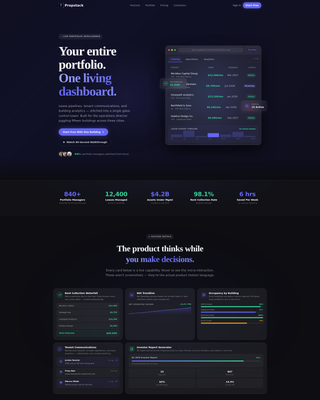Propstack - Dynamic Proptech Landing Page Template