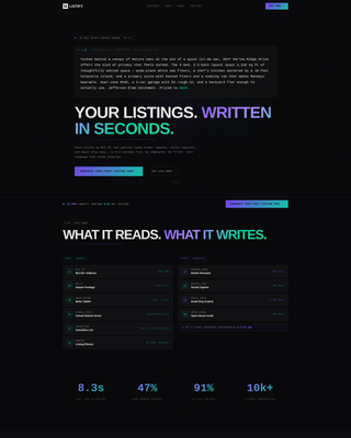 Listify - Powerful Realestateai Landing Page Template