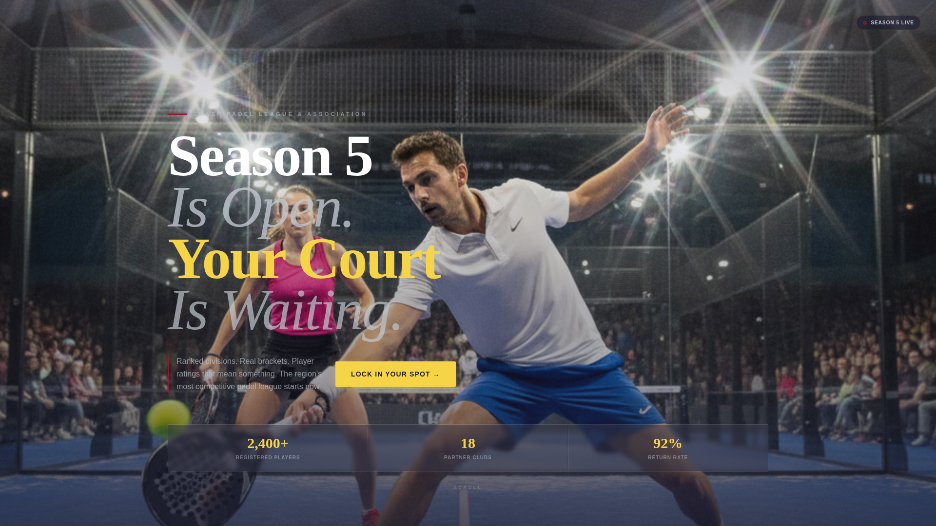 Padel Tennis Professional Website Template