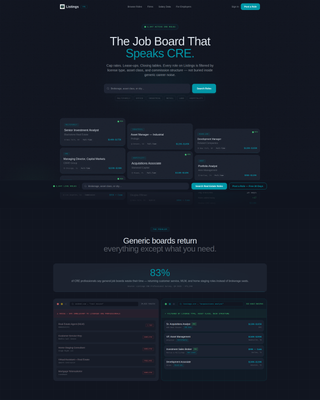 Listings - Powerful Realestatejobs Landing Page Template