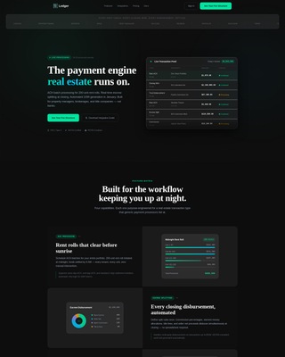 Ledger - Powerful Real Estate Payment Landing Page Template