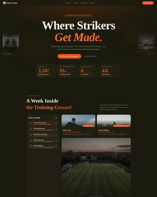 Advanced Sports Academy & Coaching Professional Website Template