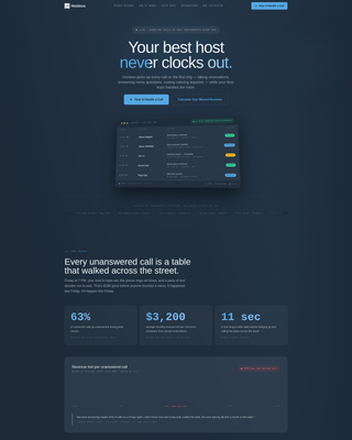 Hostess - Powerful Restaurant Landing Page Template