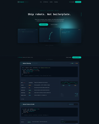 Endpoint - Interactive Robotics API Landing Page Template