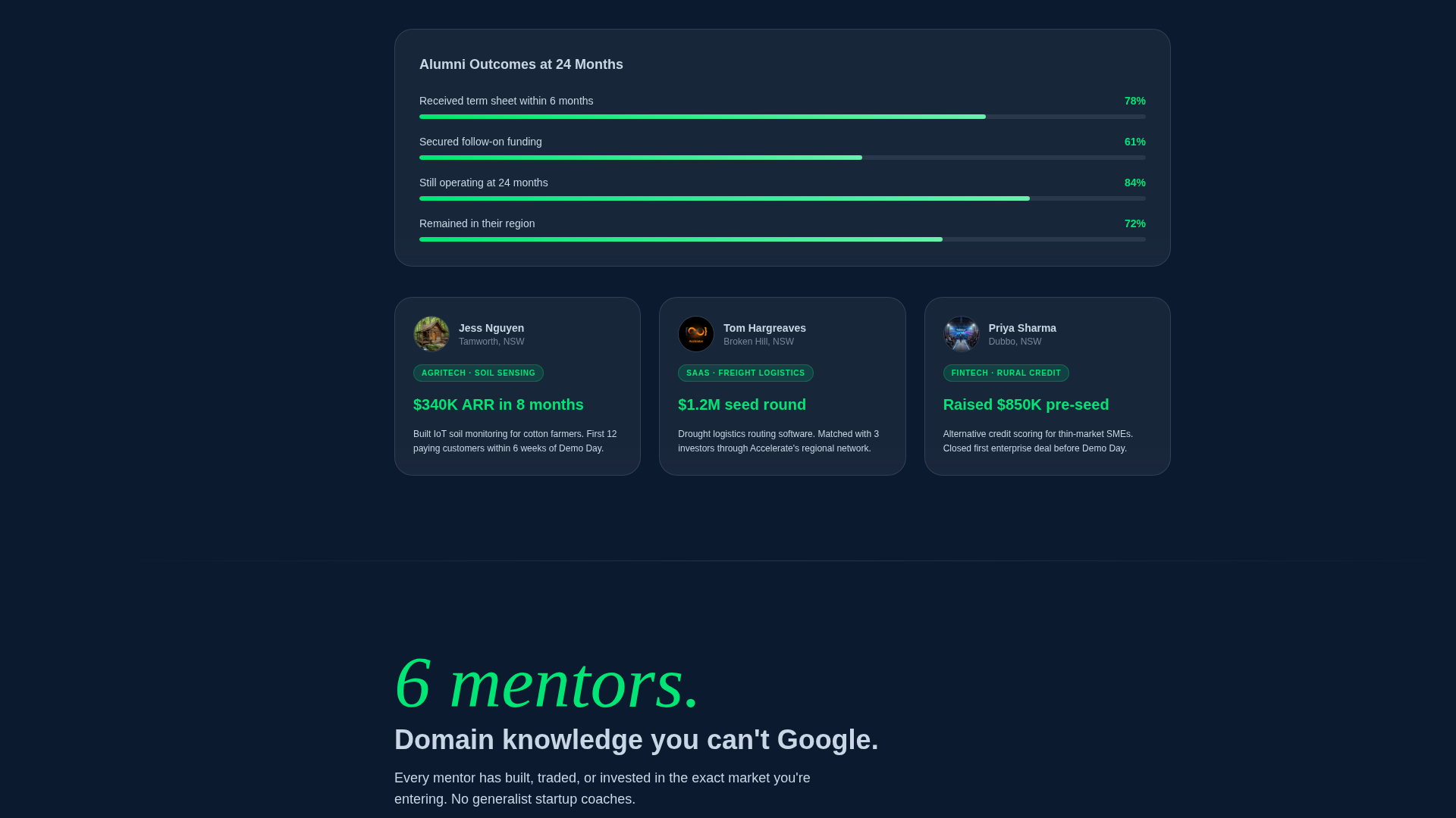 Rural & Regional Startup Accelerator Website Template
