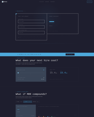 SaaS Burn Rate Calculator Landing Page Template
