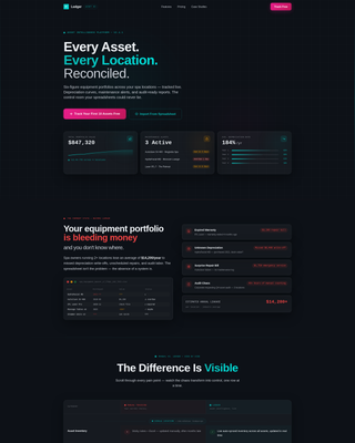 Ledger - Powerful SaaS Asset Landing Page Template