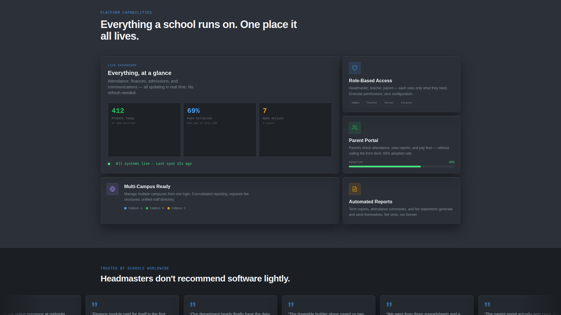 Academy - Powerful School Landing Page Template