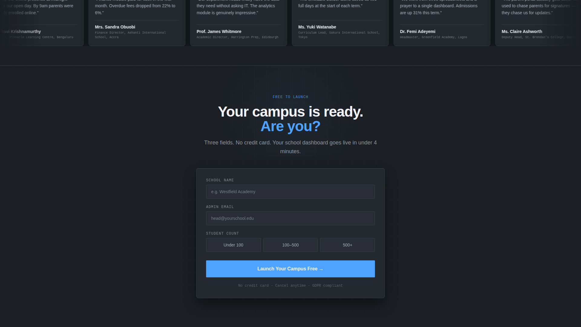 Academy - Powerful School Landing Page Template