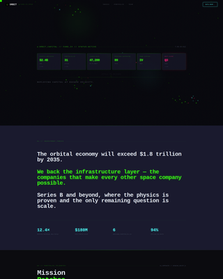 Orbit - Bold Spacetech Landing Page Template