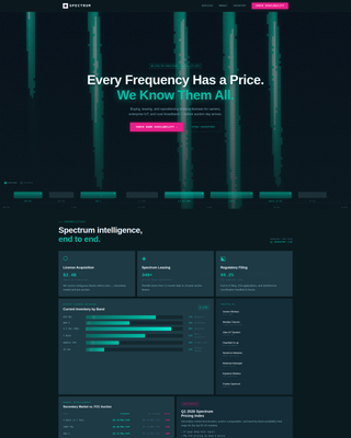 Spectrum - Dynamic Frequencybrokerage Landing Page Template