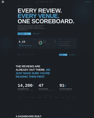 Huddle - Powerful Sportsreview Landing Page Template