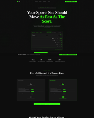 Apex — Athletic Performance Landing Page Template