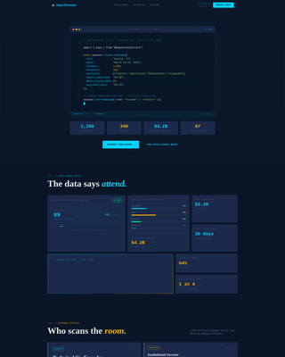 Expoterminal - High Impact Startup Landing Page Template