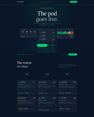Broadcast - High Signal Podcast Landing Page Template