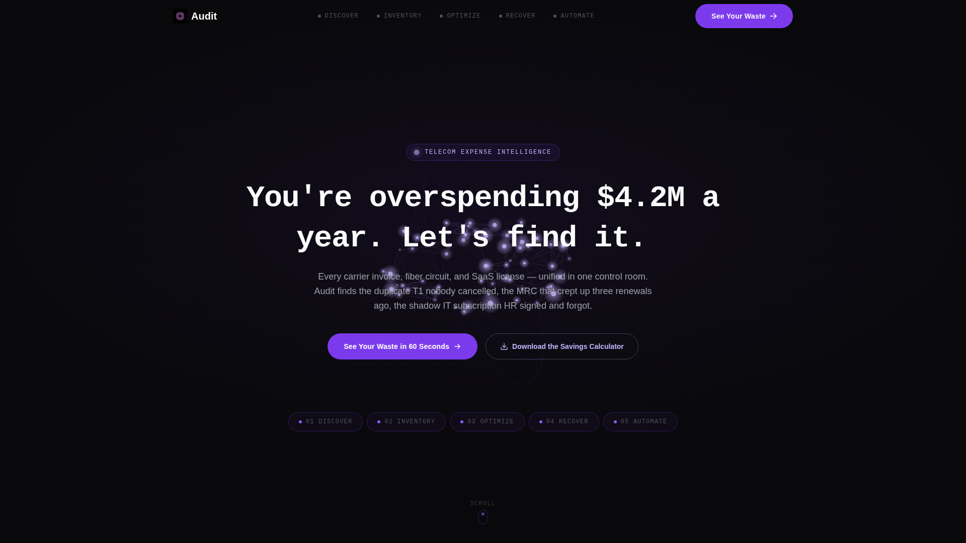 Audit - Powerful Telecom Landing Page Template
