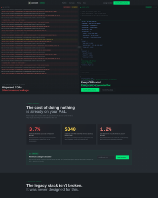 Ledger - Precision Telecom Landing Page Template